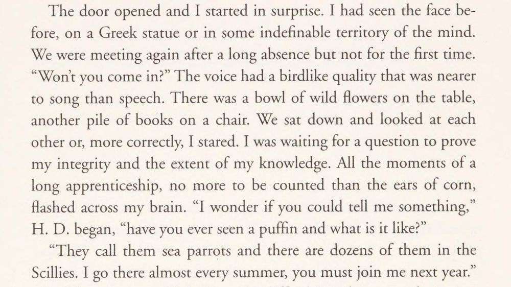 Passage from The Heart To Artemis by Bryher, describing when she first entered Bosigran Castle and met H.D.