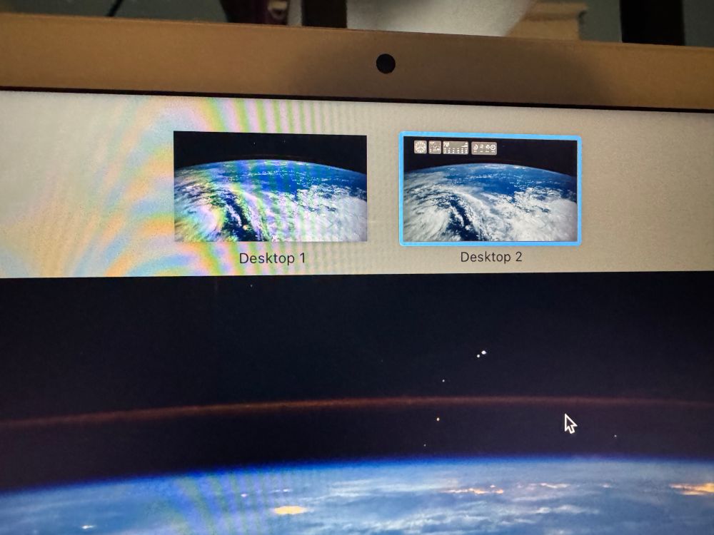 Two desktops show widgets on one but they are missing elsewhere 