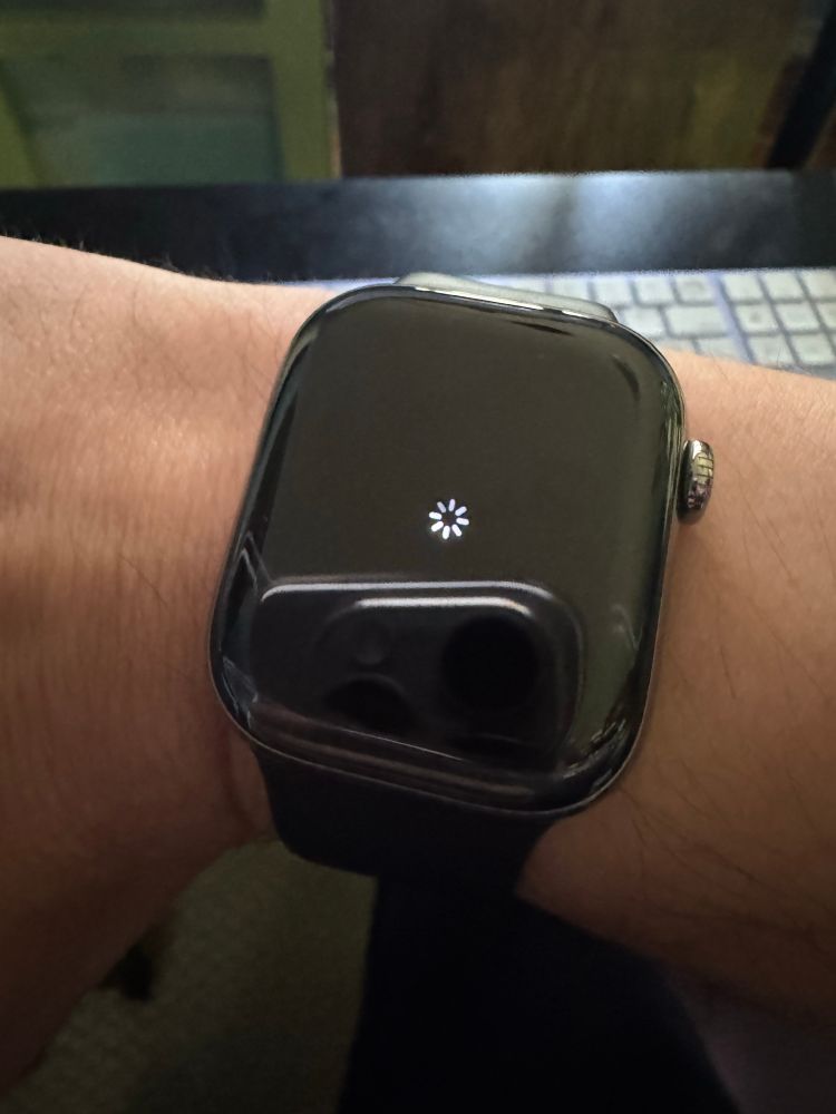 An Apple Watch spontaneously rebooting itself 