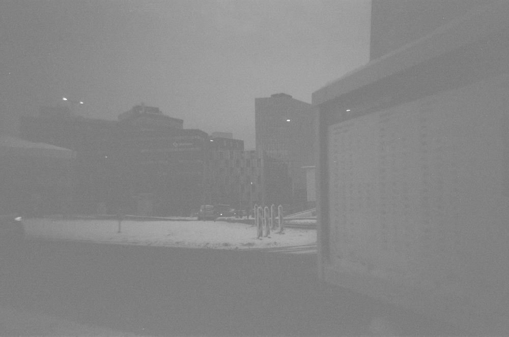 A dark and grey enough city scene from Reykjavik that I can't even figure out where or what it's supposed to be.