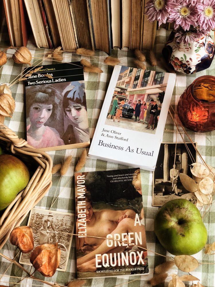 Two Serious Ladies by Jane Bowles, Business as Usual by Ann Stafford & Jane Oliver an A Green Equinox by Elizabeth Mavor