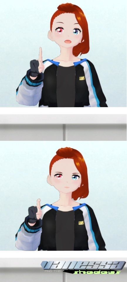 An anime girl with red hair in a two panel meme, to she has an open mouth as if to say something then bottom with her mouth closed as if she thought better of it