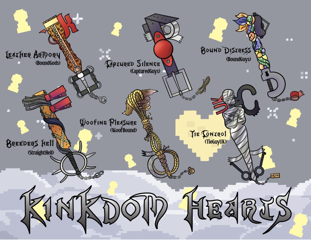 KinkDom Hearts Print Chunkysequins 
