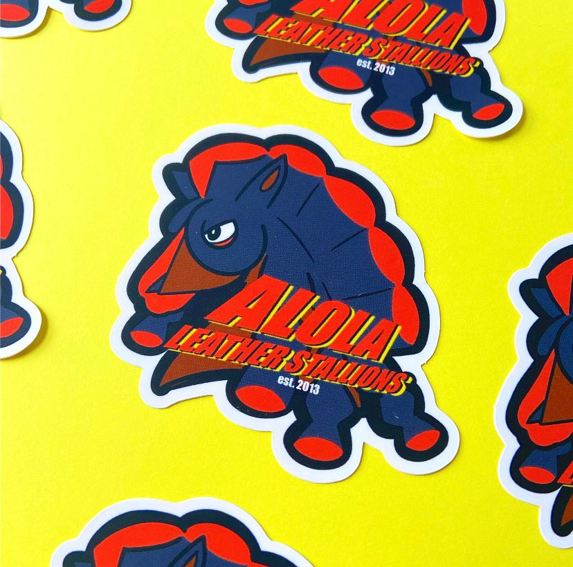 Alola leather stallions sticker chunkysequins shop 