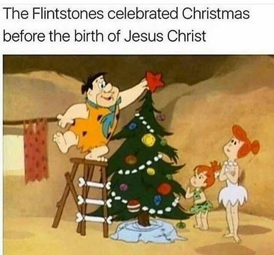 The Flintstones celebrate Christmas before the birth of Christ