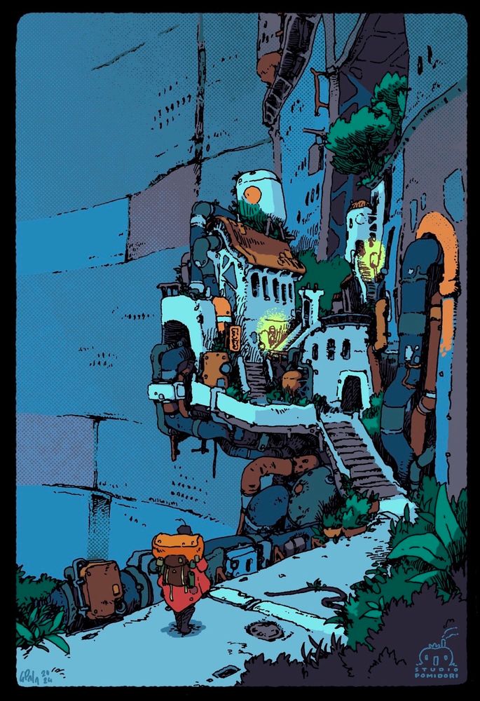illustration of a megastructure dwelling 