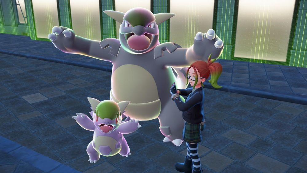 Shiny Mega Kangaskhan. Desaturated colors.