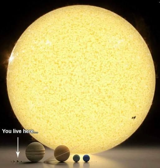 Solar system family portrait (to scale). Graphic from Life Facts. 