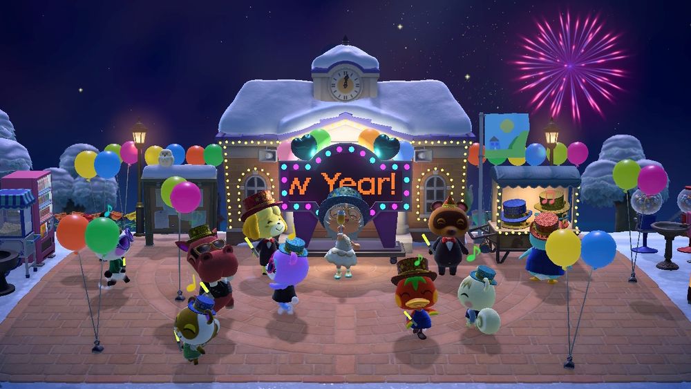 more pics of my acnh new years party