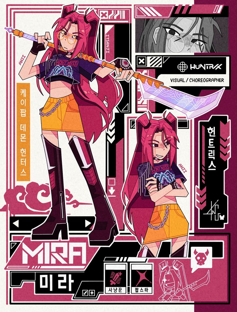 K-Pop Demon Hunters Mira Fanart
Note: I don’t speak Korean so I apologize if some words are inaccurate