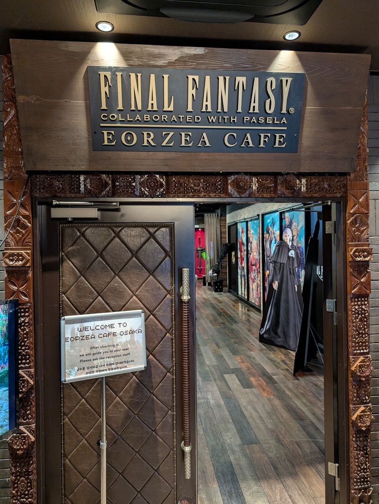 The entrance for the Final Fantasy XIV Eorzea Cafe.
