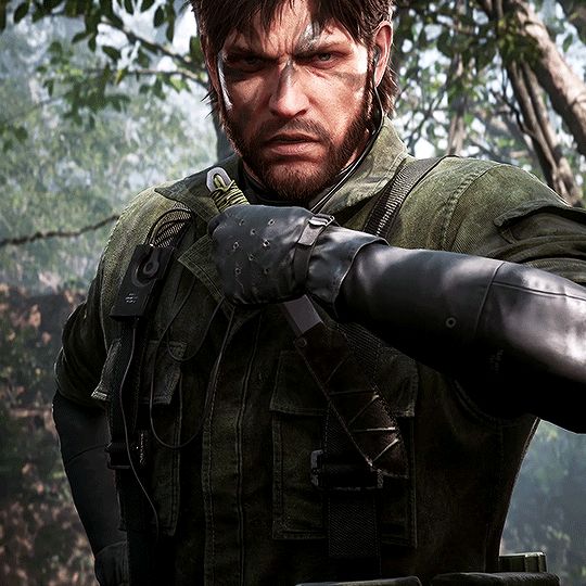 Snake from the Metal Gear Solid series holding a knife