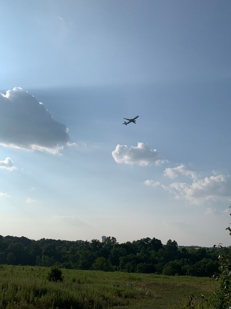 I watched planes take off at the airport