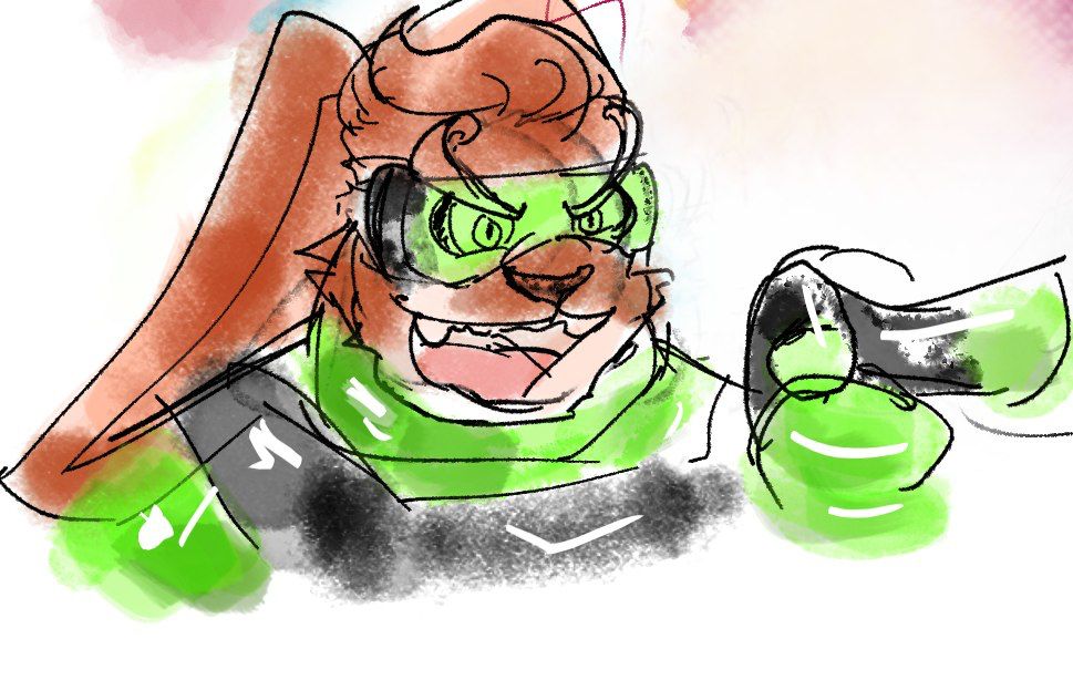 An amazing concept sketch that rico made of him. you can see his cocky nature shining through