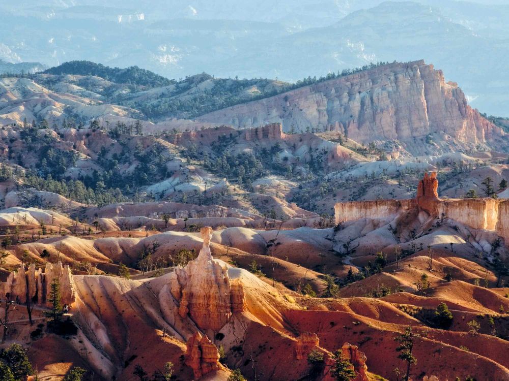 Layers upon layers of rocks and hills and beauty located at Bryce Canyon National Park.