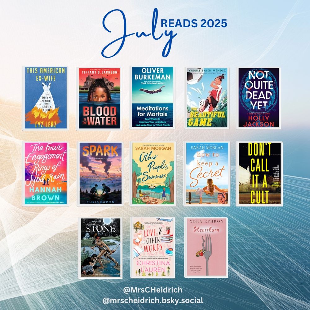 Graphic of covers of books read in July