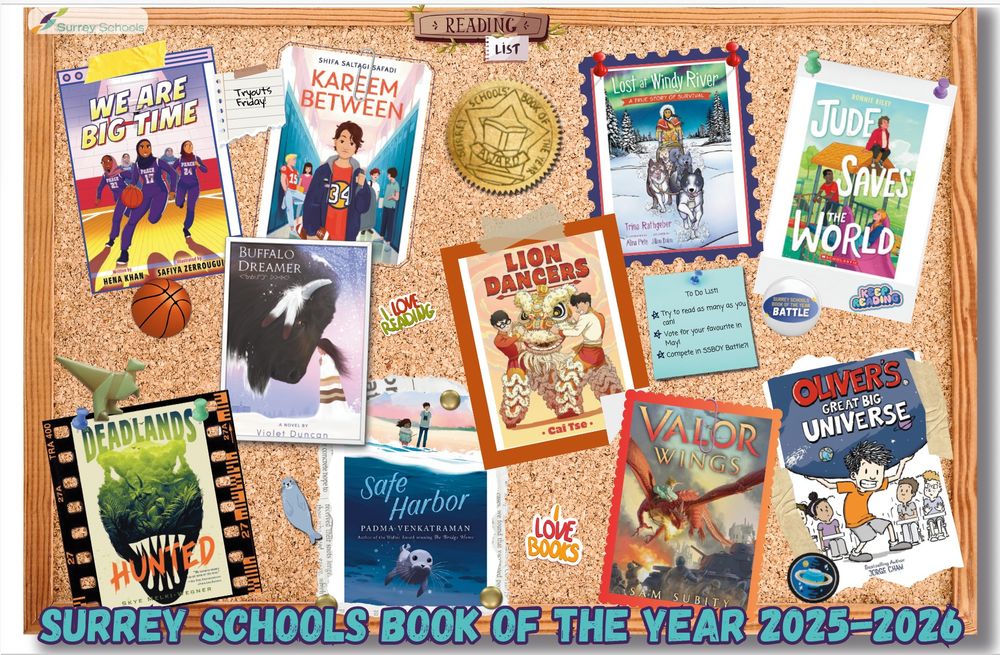 Graphic of image for Surrey Schools Books of the Year for the upcoming school year!