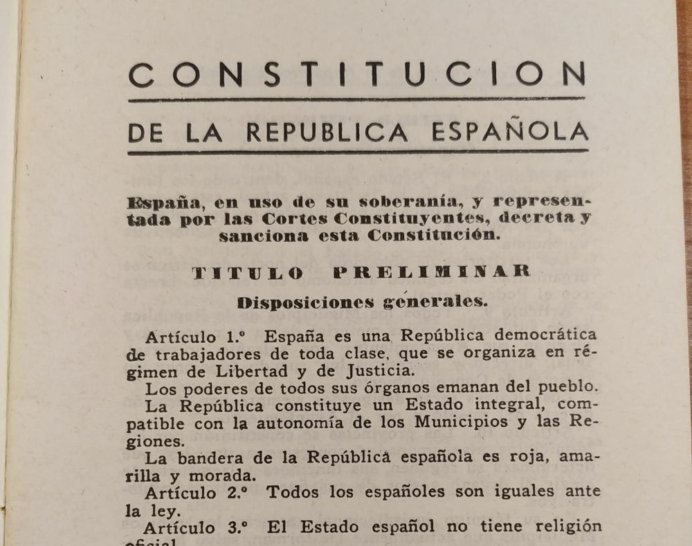 Título preliminar de la Constitución española de 1931