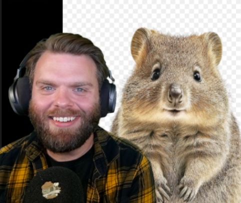 a picture of robo smiling side by side with a picture of a quokka