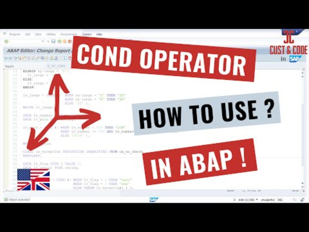 Using the COND operator in SAP ABAP [7.40] [english]