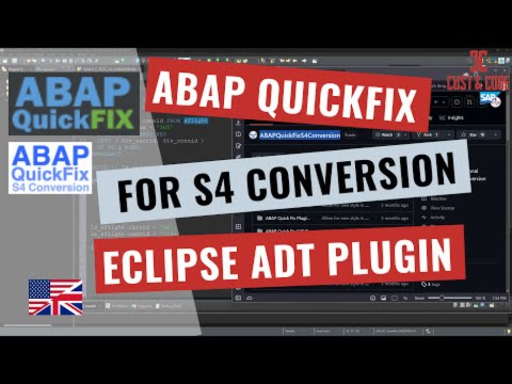 Quickfix for SAP S4/HANA Conversion - Eclipse ADT Addon [english]