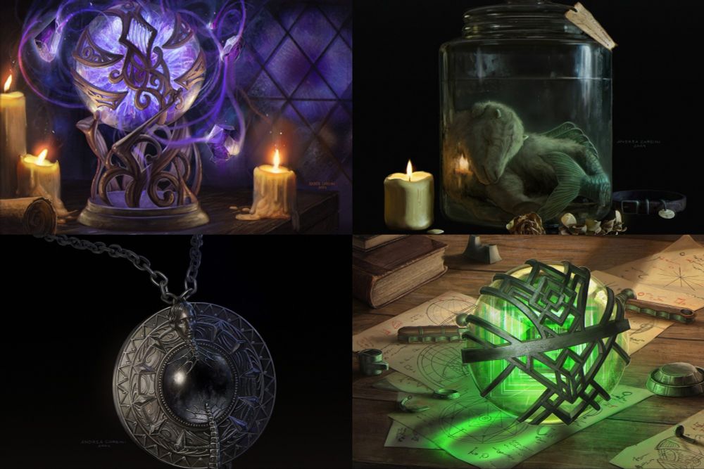 Collection of item illustrations