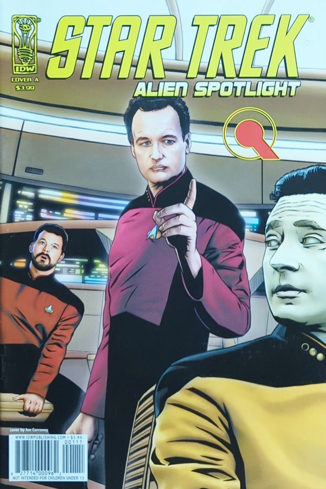 Front cover of Aug 2009's IDW comics Star Trek: Alien Spotlight: Q