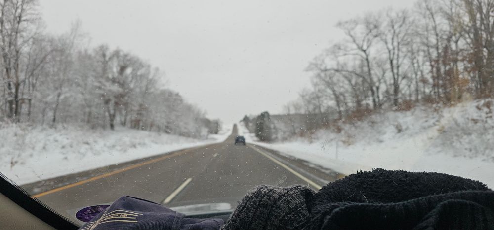 US-53 North, somewhere between Spooner, WI and Superior, WI

A real winter wonderland, lots of snow from yesterday's storm, but roads very passable. WIDOT and MNDOT did great work.
