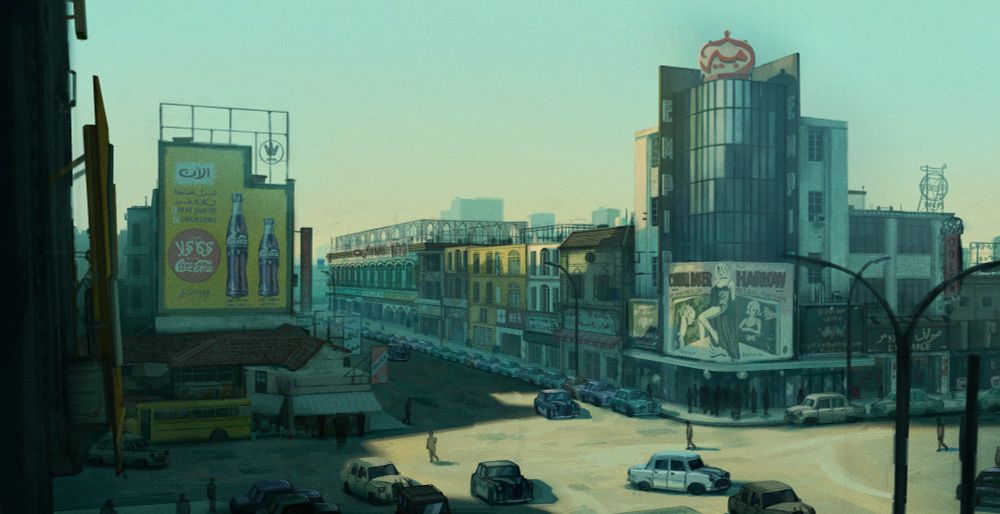an environment painting of old beirut.