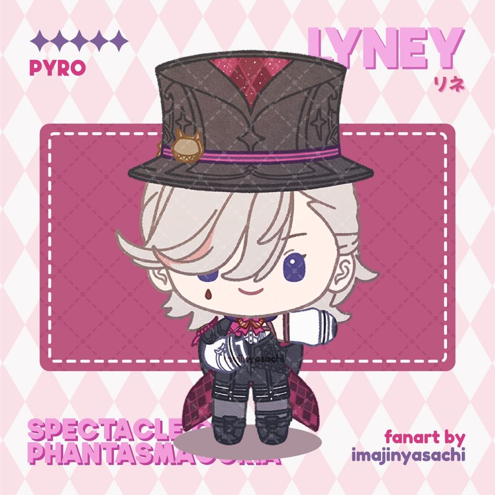 Lyney Chibi Fan Art by imajinyasachi