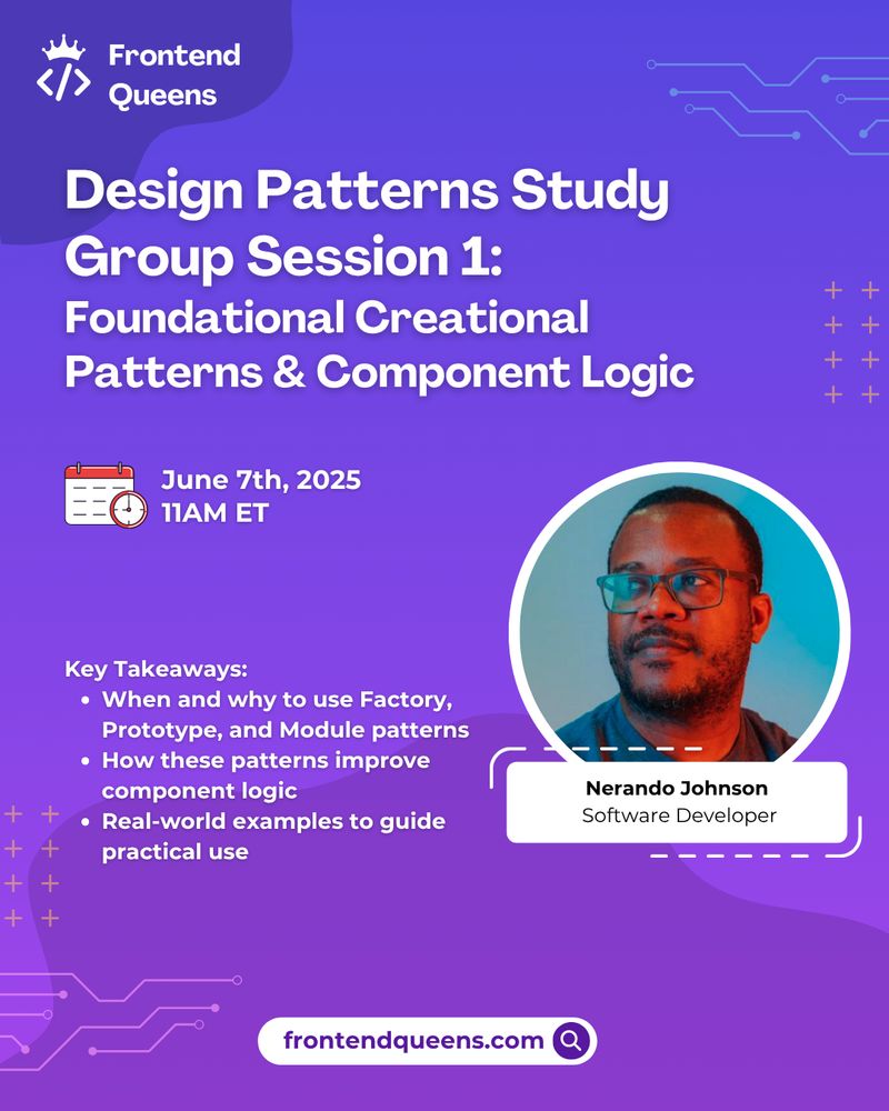 Design Patterns Study Group Session 1: Factory, Prototype & Module Patterns