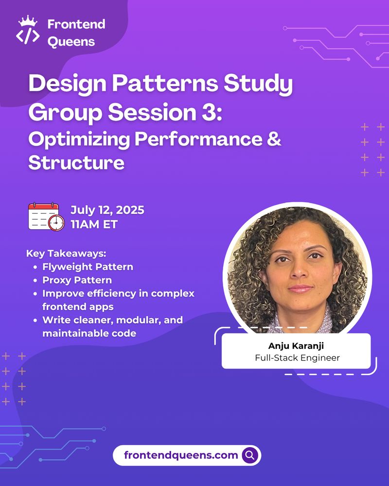 Design Patterns Study Group – Session 3: Optimizing Performance & Structure