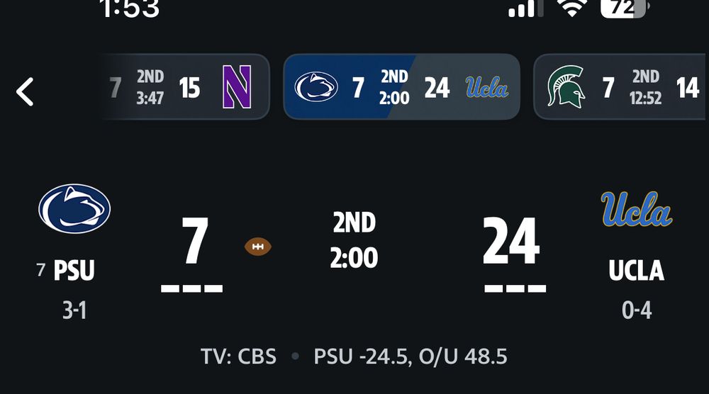 Penn St getting worked by UCLA