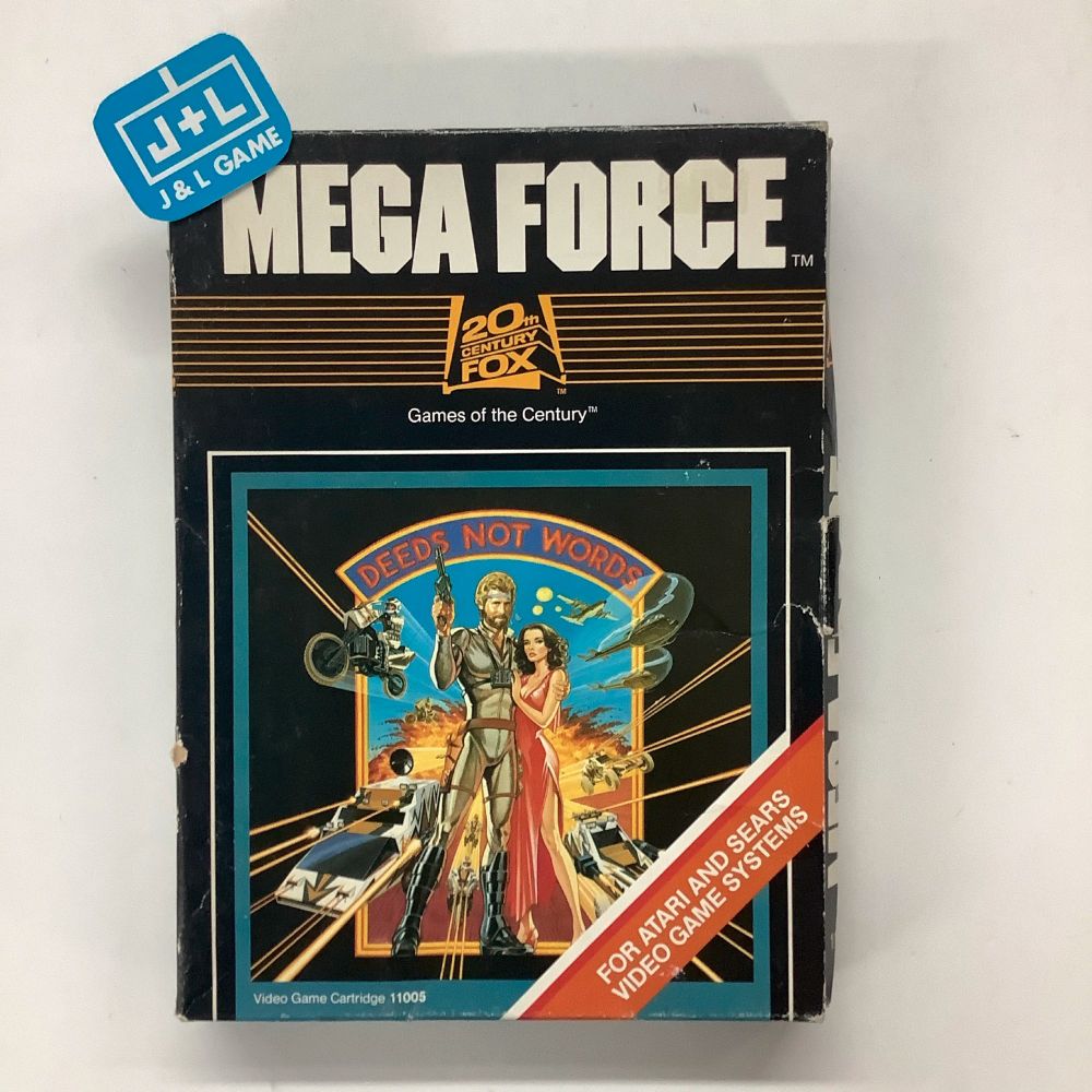 Picture of the box of the Atari 2600 game Mega Force (not even spelled the same way as the movie...without a space)