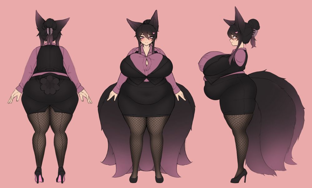 fat fox in office clothes