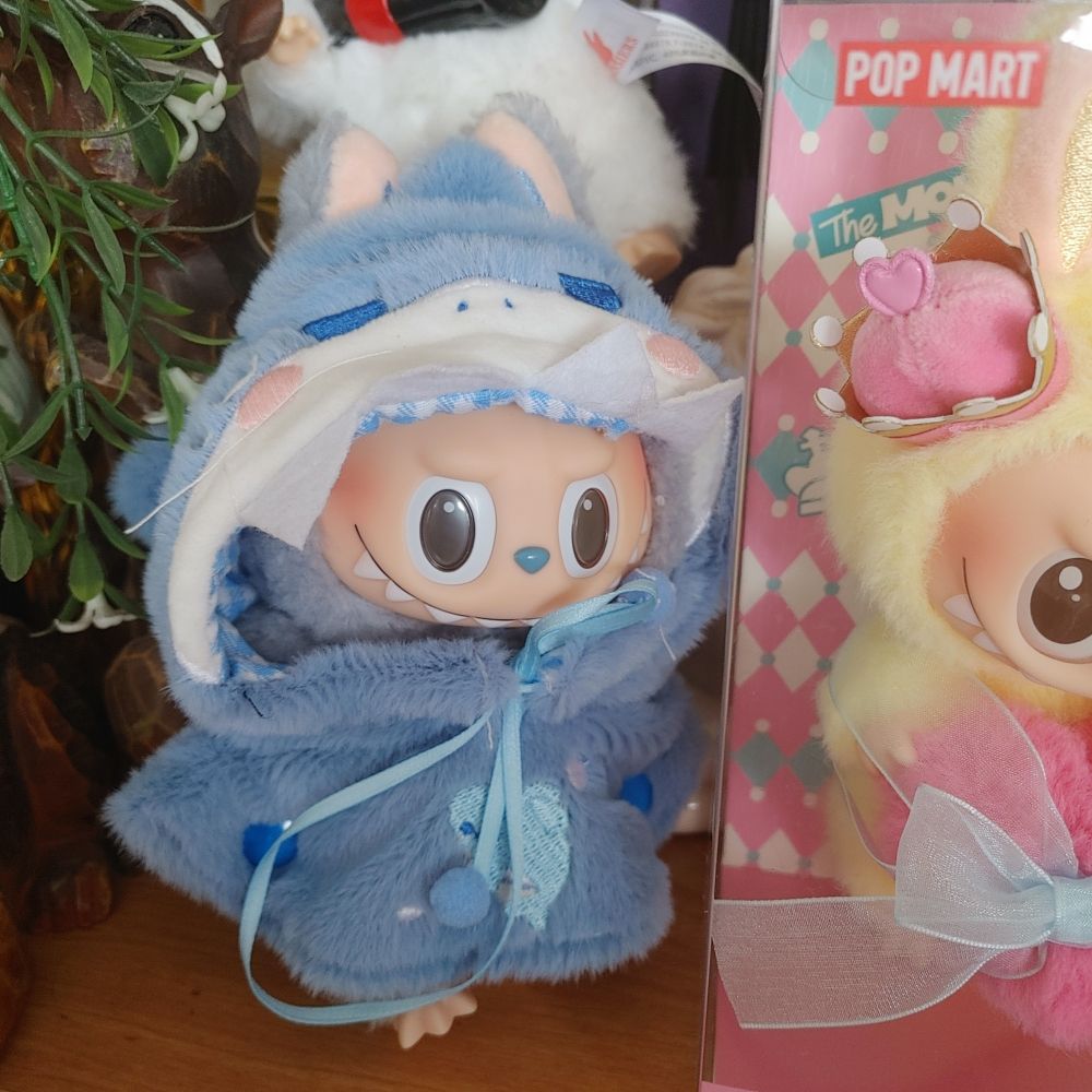 Sea Salt Coconut labubu in shark outfit