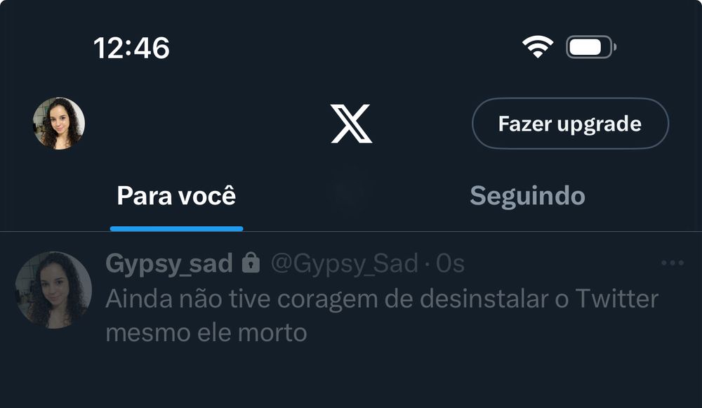 Ainda não tive coragem de desinstalar o Twitter mesmo ele morto