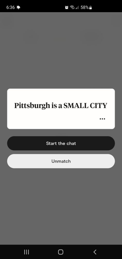 Pittsburgh is a SMALL CITY