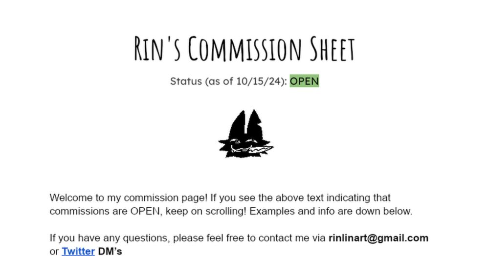 Rin's Commission Sheet