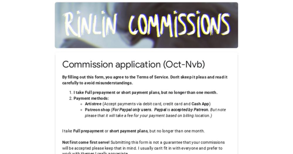 Commission application (Oct-Nvb)