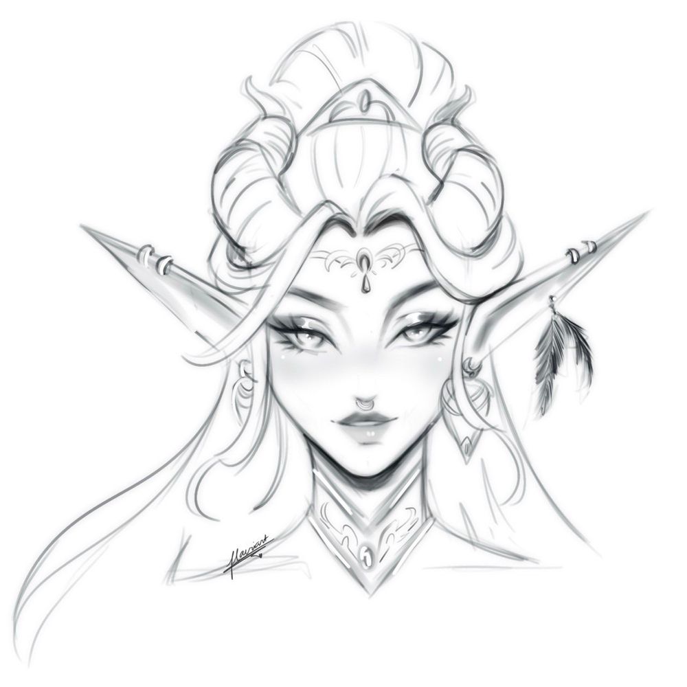 Elf adorned with jewelry