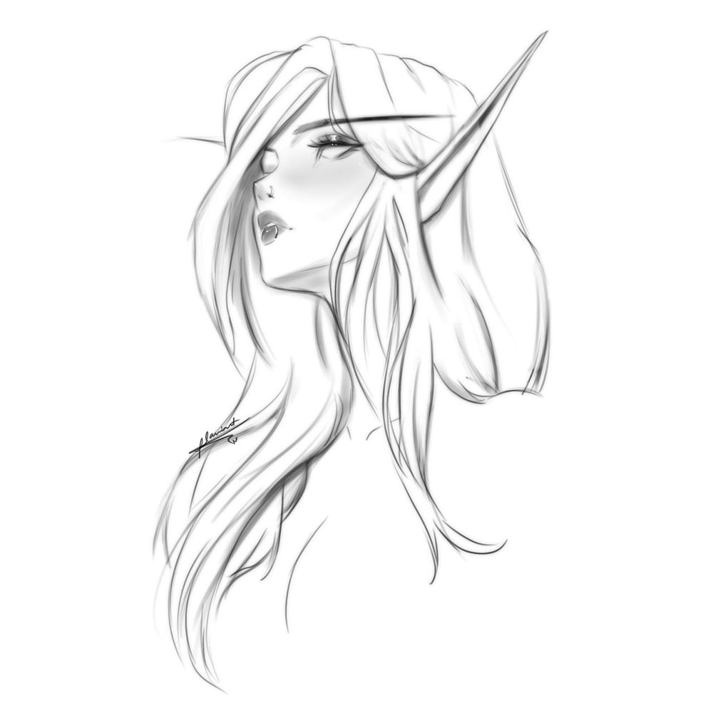 Elf looking up 