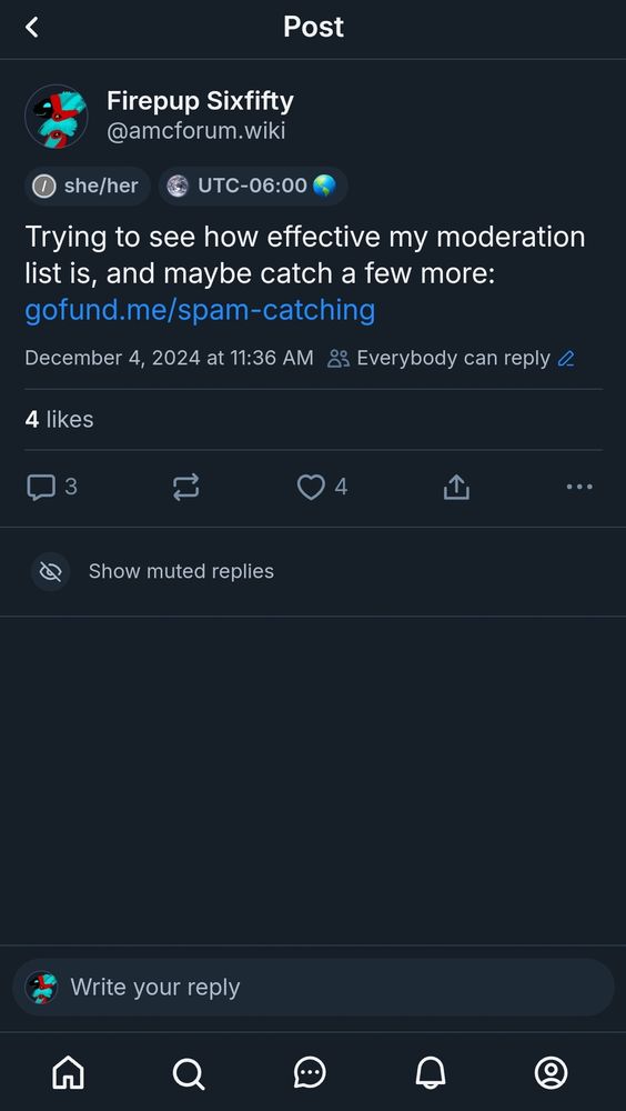 Three comments, but none show up, they're all muted.