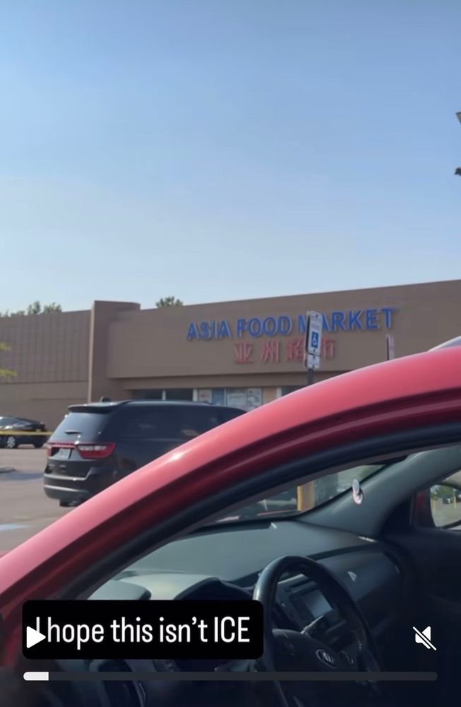 screenshot of video “i hope this isn’t ice” with location ID (asia food market)