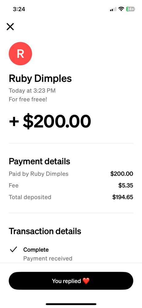 Ruby donated $200