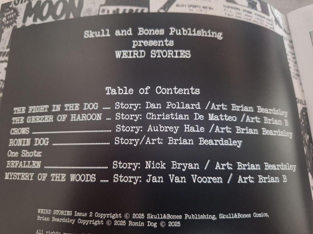 Weird Stories credit page. 