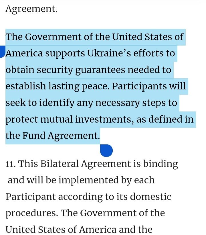Text of Ukraine-US minerals deal, including ambiguous passage about security guarantees.
