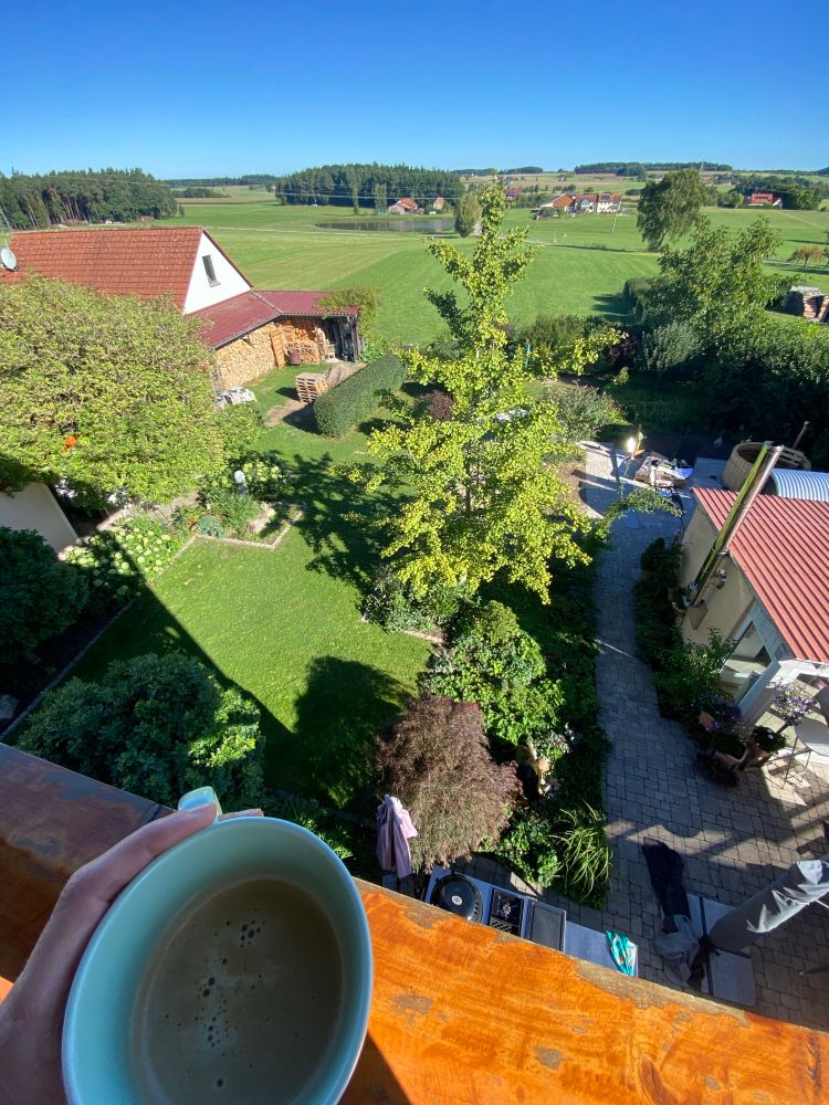 Blick auf den schönsten Garten, den ich ab und zu besuchen darf.