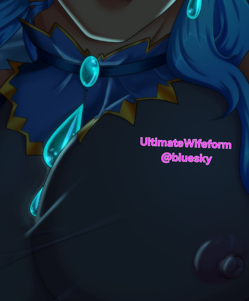 Close up of the gems on his chest and neck