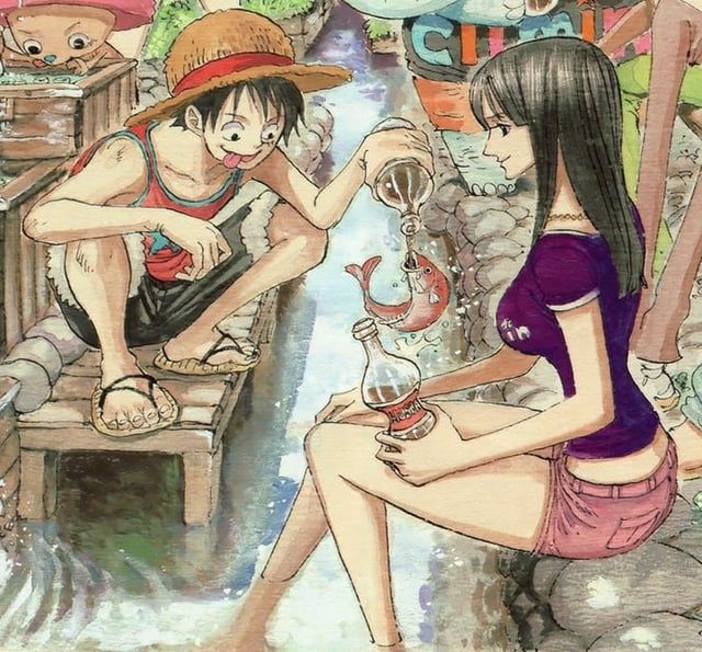 can fish even drink cola? that fish is gonna fucking die, luffy
